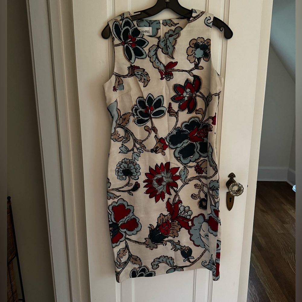 Sara Campbell Floral Shift Dress Size 8